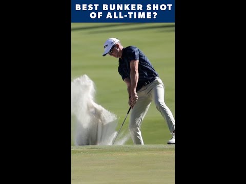 One of the best bunker shots you’ll ever see 🔥