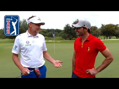 F1’s Carlos Sainz Jr. and Ian Poulter play a round of golf
