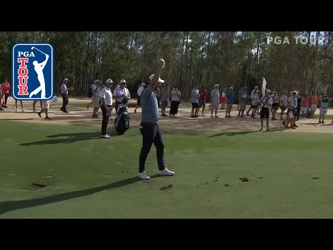 Marc Leishman’s 3rd eagle hole-out of the week on No. 7 at QBE